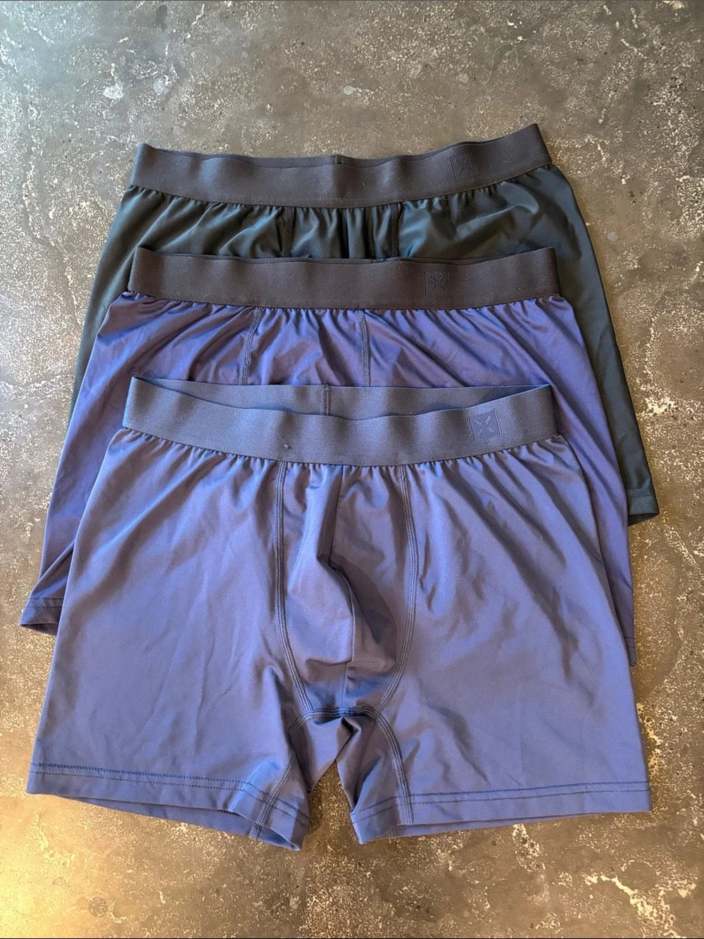 Ten Thousand Men’s Boxer Brief Underwear Lot of 3 Blue Black Size M New